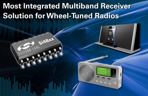 Silicon Labs针对轮调收音机设计推出最高集成度的多波段接收器
